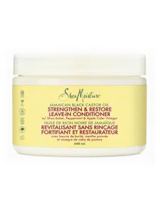 Shea Moisture JAMAICAN BLACK CASTOR OIL STRENGTH & RESTORE LEAVE-IN CONDITIONER, With Shea Butter, Peppermint & Apple Cider Vinager