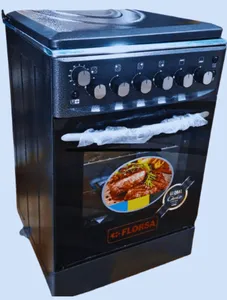 FLORSA 50 X 50 CM 4GAS BURNERS + 1GAS OVEN-BLACK