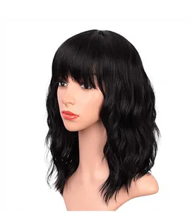 Entranced Styles Wavy Bob with Bangs