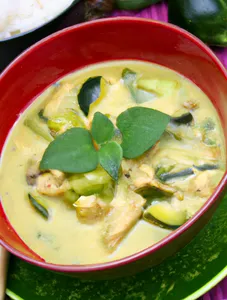 Thai Green Curry served with rice
