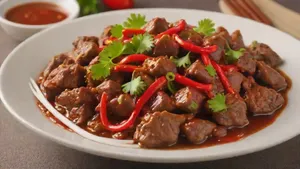 Beef Cooked with Red Chili Sauce