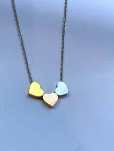 Three Colorful Hearts Pendant