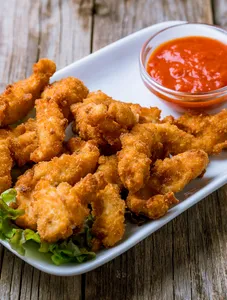 chicken stripes plate