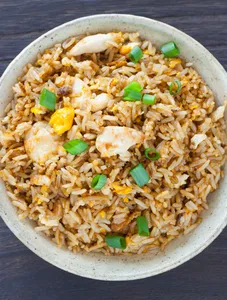 Fried Rice with fried fish