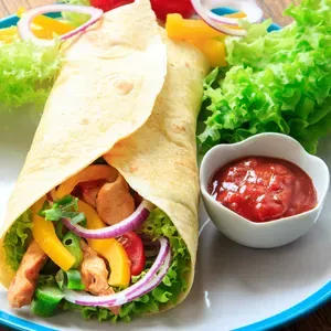Chicken wrap+ Salad