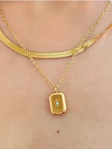 Snake and Crystal Stone Necklace