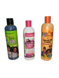 ROUSHUN Ultimate Moisture Extra Virgin Olive Oil Shea Butter Conditioning Shampoo & Luster's Pink Kids Detangler for Coarse & Thick Hair