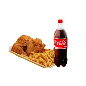 4pcs chicken,chips,1.5 L soda
