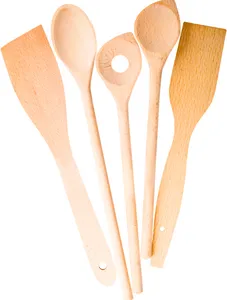 Bamboo Cooking Sticks Spatulas Spoons 5 pcs