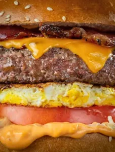 Egg Cheese Beef Burger