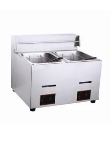XEOLEO 12L Commercial Double tank Stainless Steel Gas Deep Fryer