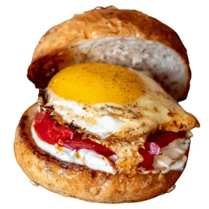 Cheese And Fried Eggs Burger